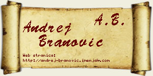 Andrej Branović vizit kartica